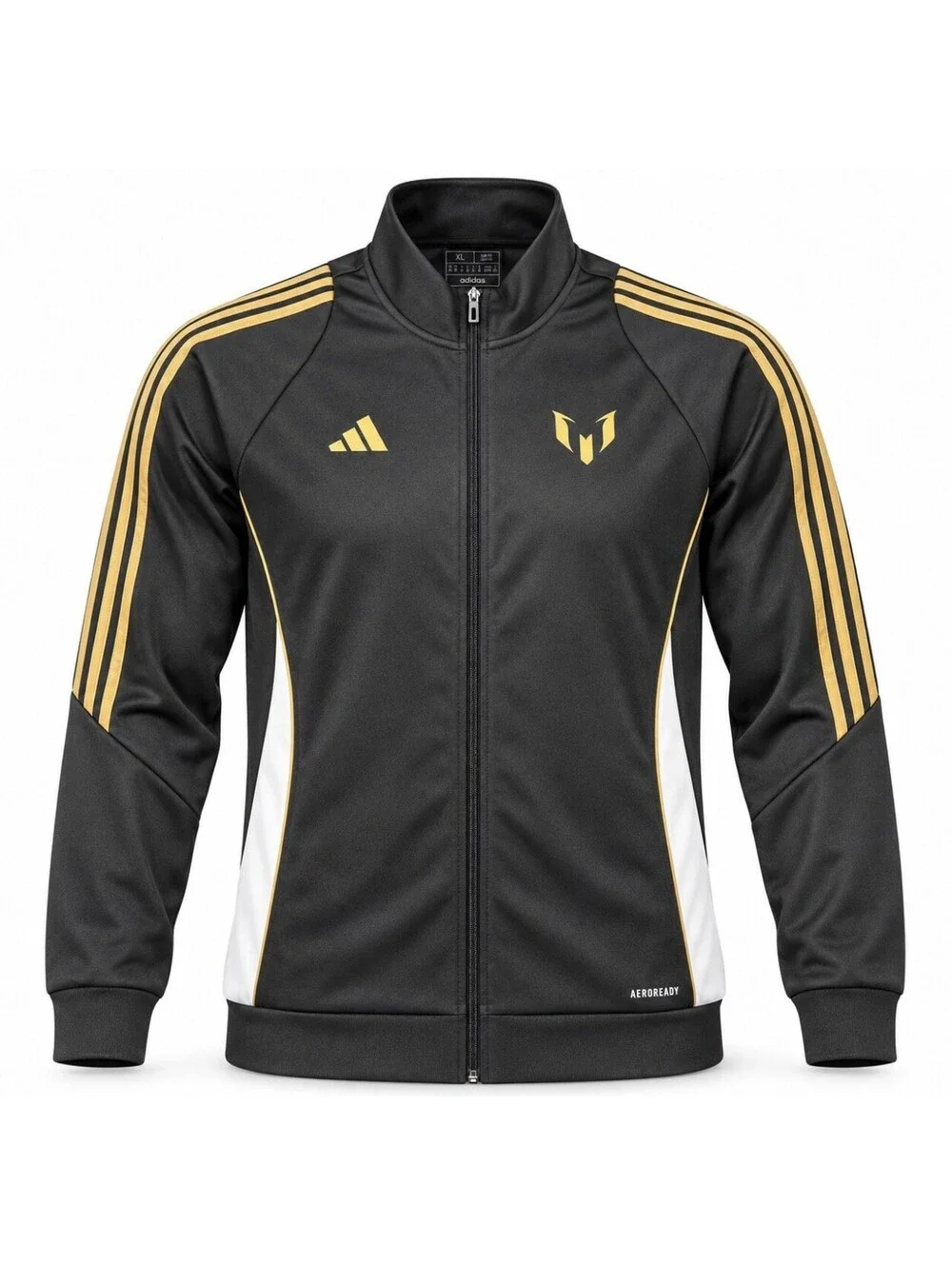 adidas Lionel Messi MLS MVP Track Jacket Men’s XL Black Gold Full Zip IZ2990 New